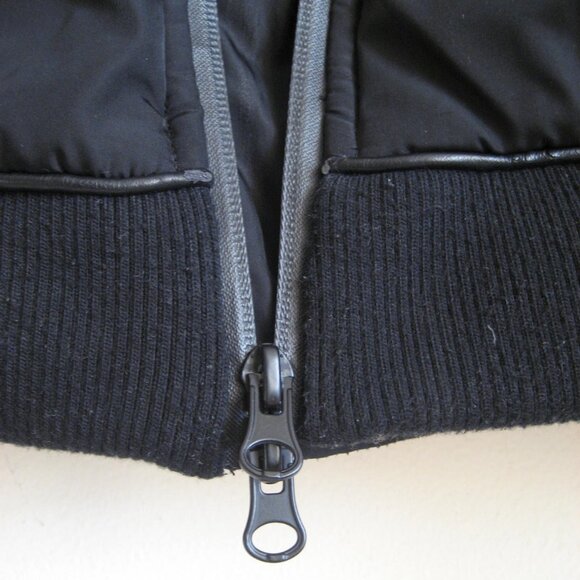 Kenneth Cole Mixed Media Bomber Spring/Fall Jacket, Size Medium, Black - Picture 7 of 10